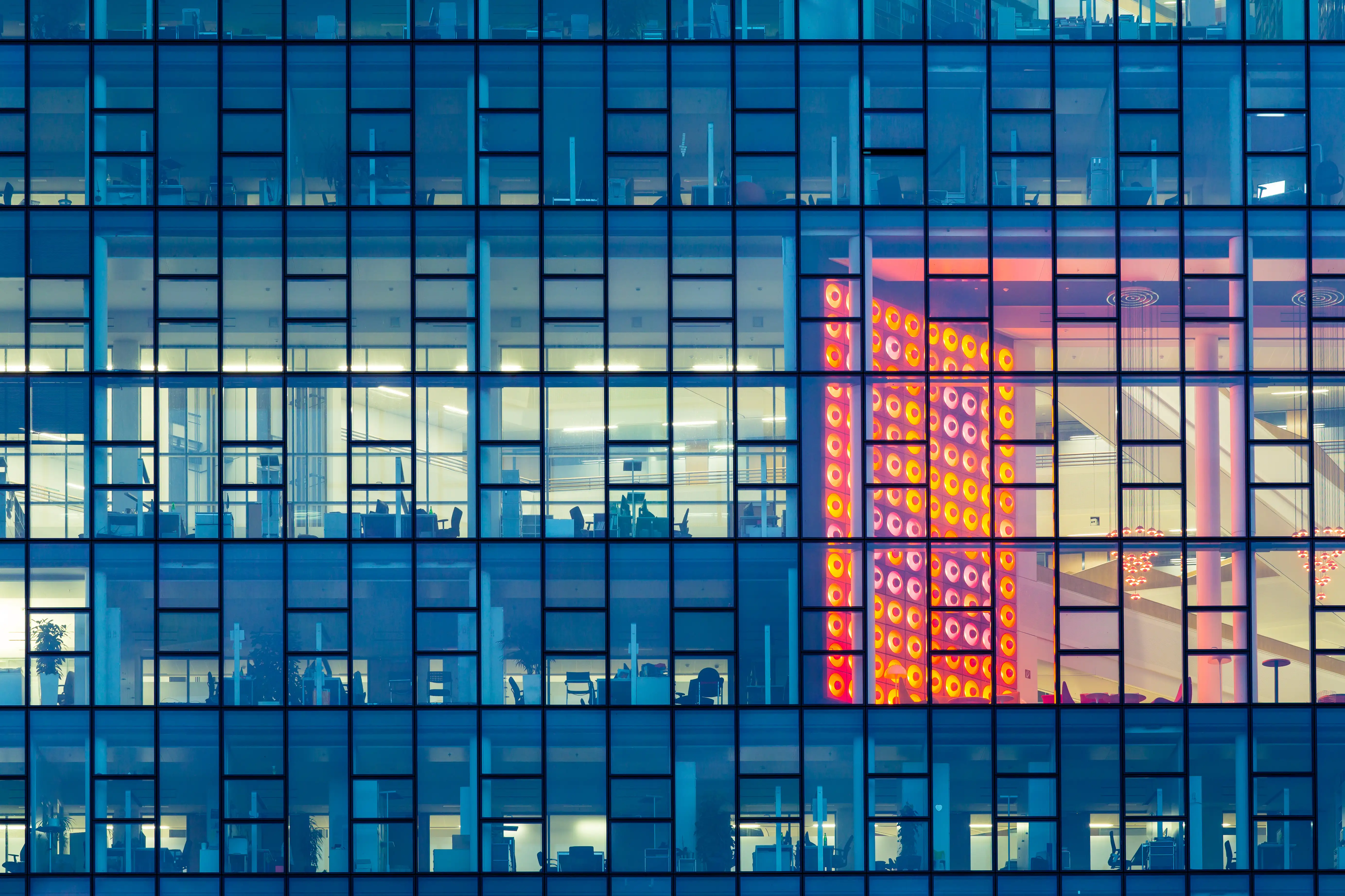 Windows on a building